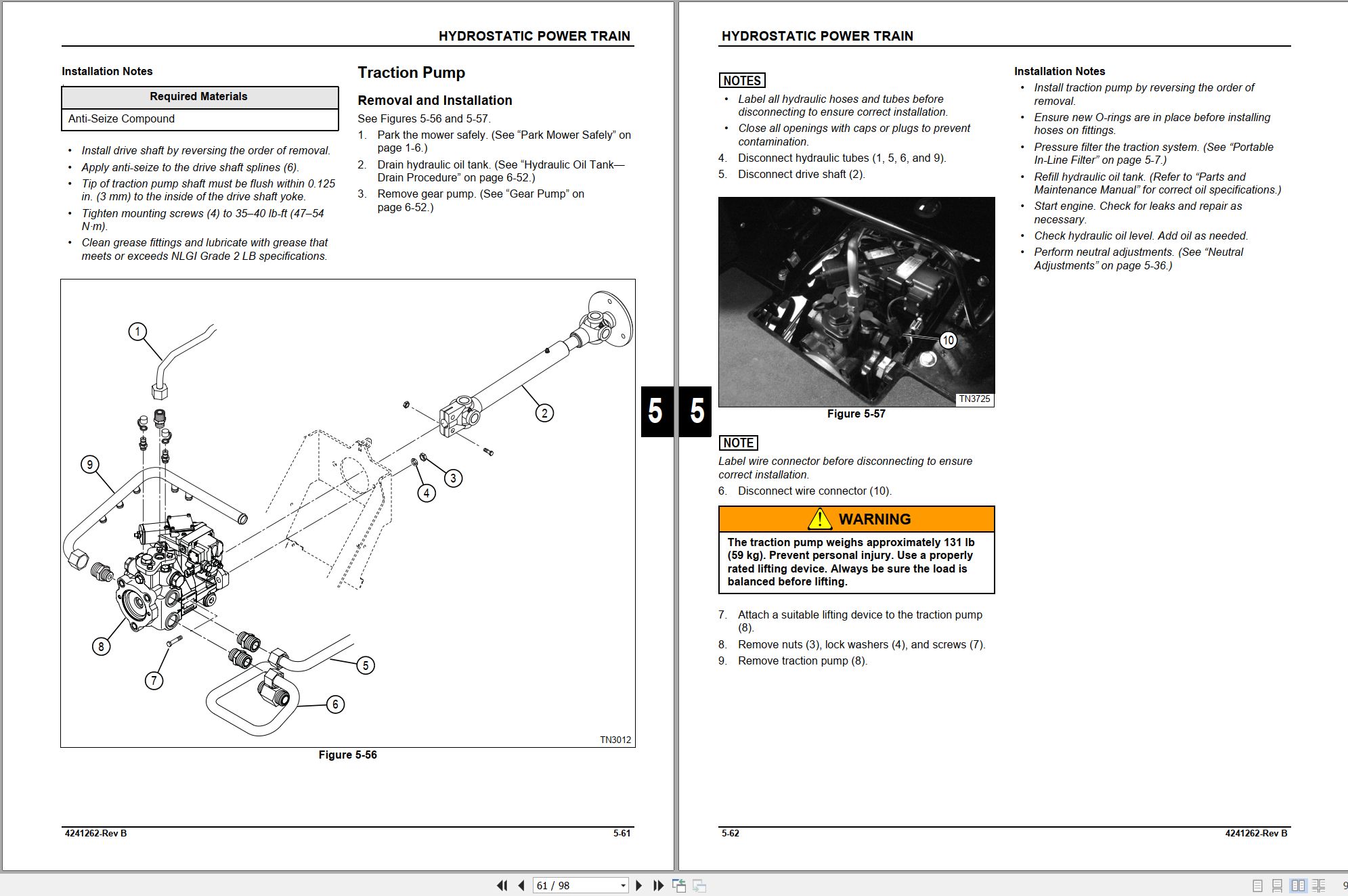Jacobsen Mower LF550 LF557 LF570 LF577 Technical Repair Manual 4241262 (1)