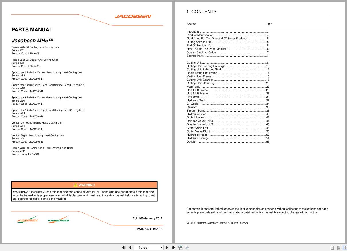 Jacobsen Mower MH5 Parts Manual 25078G 2014 (1)