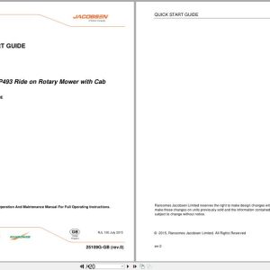 Jacobsen Mower MP493 Quick Start Owners Guide 25109G GB R0 2015 (1)