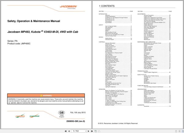 Jacobsen Mower Mp493 Safety Operation Maintenance Manual 25095G Gb R0 2015 (1)