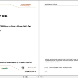 Jacobsen Mower MP653 Quick Start Owners Guide 25105G GB R0 2015 (1)