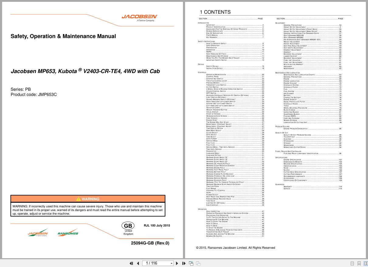 Jacobsen Mower MP653 Safety Operation Maintenance Manual 25094G GB R0 2015 (1)