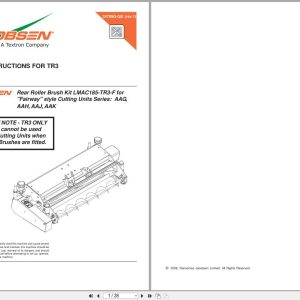 Jacobsen Mower Rear Brush Kit LMAC185 TR 3 F For Fairway Instruction Sheet 24795G 2008 (1)