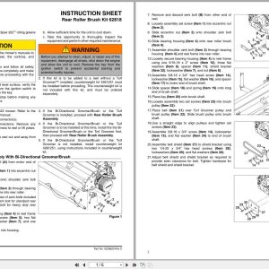 Jacobsen Mower Rear Roller Brush Kit 62818 Instruction Sheet 4226620 C (1)