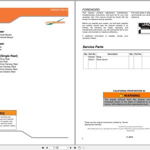 Jacobsen Mower SLF530 Reel Mounting Kits Instruction Sheet 4396234 B 2018 (1)