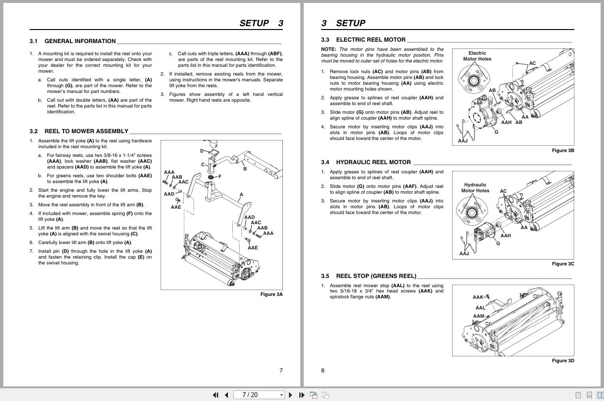 Jacobsen Mower SLF530 Reel Mounting Kits Instruction Sheet 4396234 B 2018 (2)