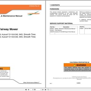 Jacobsen Mower SLF530 Safety Operation Maintenance Manual 676404 B 2018 (1)