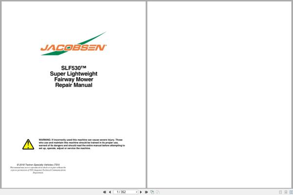 Jacobsen Mower Slf530 Service Repair Manual 673831 A 2018 (1)