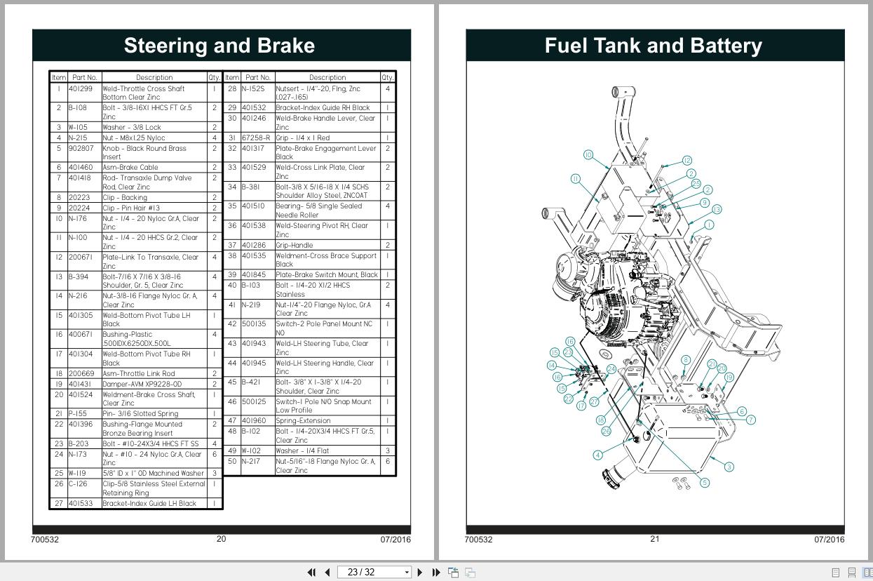 Jacobsen Mower SZT Pro Series Parts Manual 700532 SZT 2016 (2)