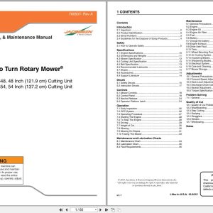 Jacobsen Mower SZT Series Safety Operation Maintenance Manual 700507 2015 (1)