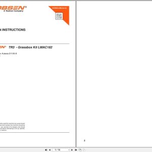 Jacobsen Mower TR 3 Grass Box Kit LMAC182 Installation Instruction 24766G GB 2005 (1)
