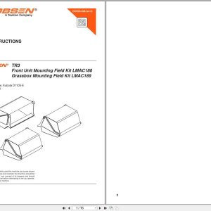 Jacobsen Mower TR 3 LMAC188 LMAC189 Fitting Instructions 24765G GB 2005 (1)