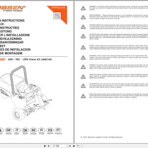 Jacobsen Mower TR 3 Ops Frame Kit Installation Instructions 24747GR0 2004 (1)