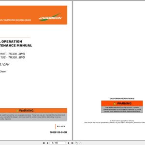 Jacobsen Mower TR330 Safety Operation Maintenance Manual 10028150 B GB 2023 (1)