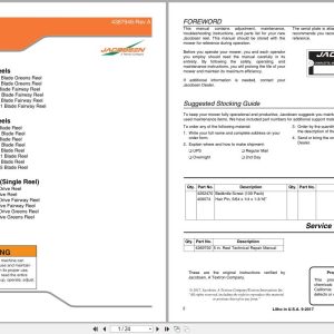 Jacobsen Mower Trueset Reels SLF530 Instruction Sheet 4387946 A 2017 (1)