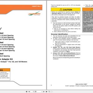 Jacobsen Mower Turf Groomer SLF530 Instruction Sheet 4390977 A 2017 (1)
