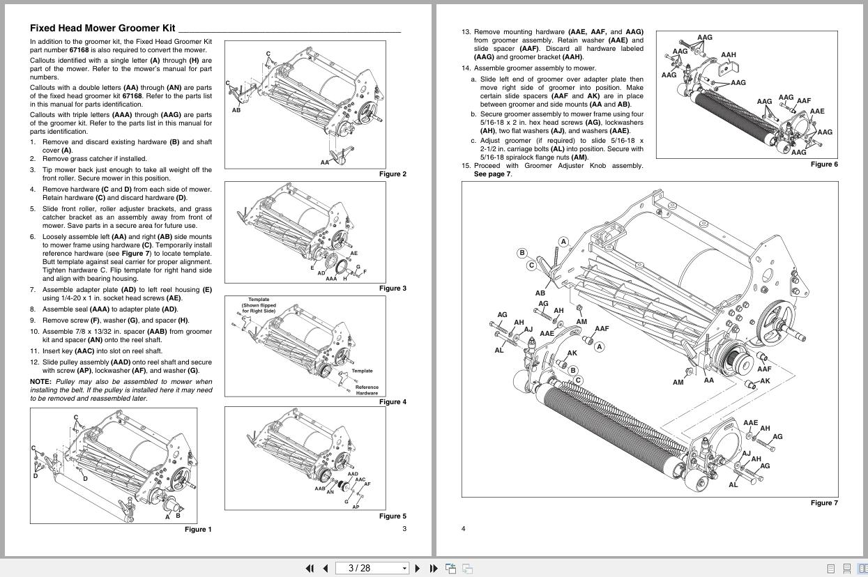 Jacobsen Mower Turf Groomer SLF530 Instruction Sheet 4390977 A 2017 (2)