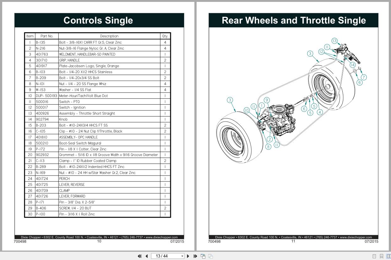 Jacobsen Mower WZT Pro Series Parts Manual 700500 2015 (2)