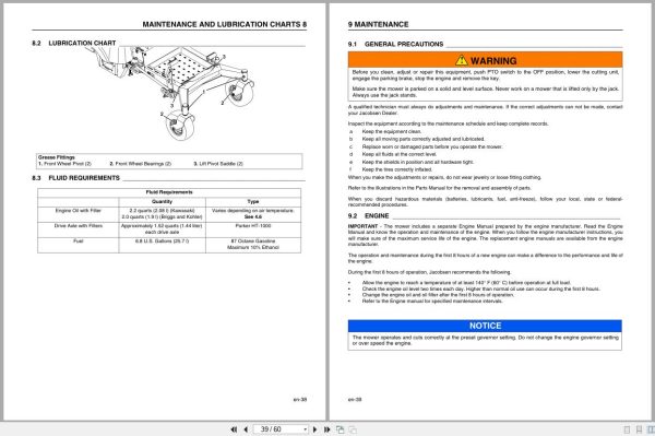 Jacobsen Mower Zt400 Zt600 Series Safety Operation Maintenance Manual 700606 A 2017 (2)