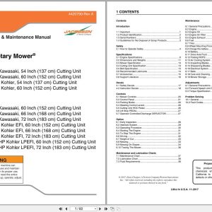 Jacobsen Mower ZT900 ZT1000 Series Safety Operation Maintenance Manual 4420790 2017 (1)