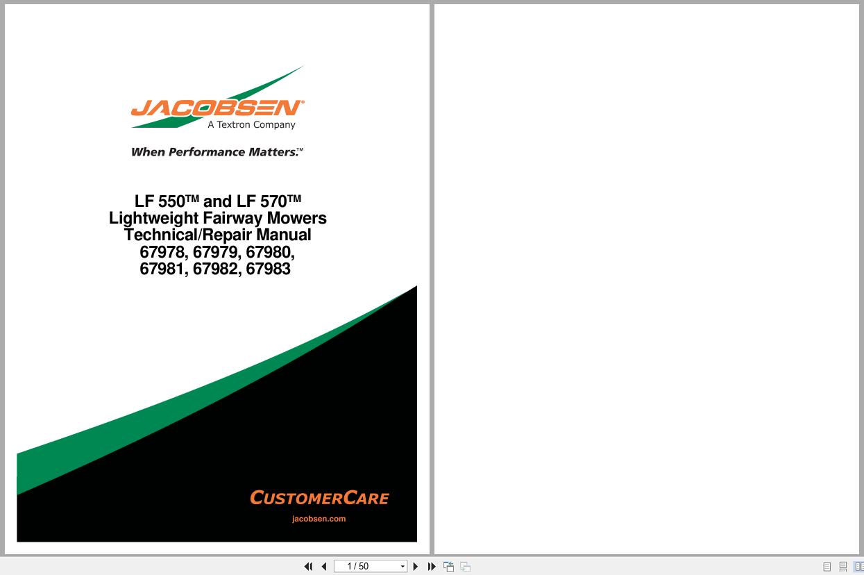 Jacobsen Mowers LF550 LF570 Technical Repair Manual 4241262 (1)
