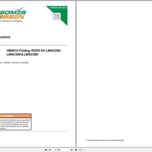 Jacobsen Ransomes Mower Folding Rops Kit LMAC358 LMAC359 LMAC390 Fitting Instructions 24875G GB R1 2009 (1)