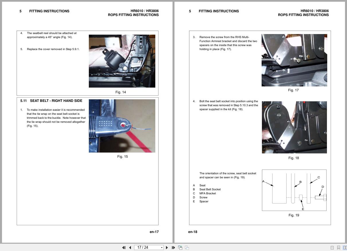 Jacobsen Ransomes Mower Folding Rops Kit LMAC358 LMAC359 LMAC390 Fitting Instructions 24875G GB R1 2009 (2)