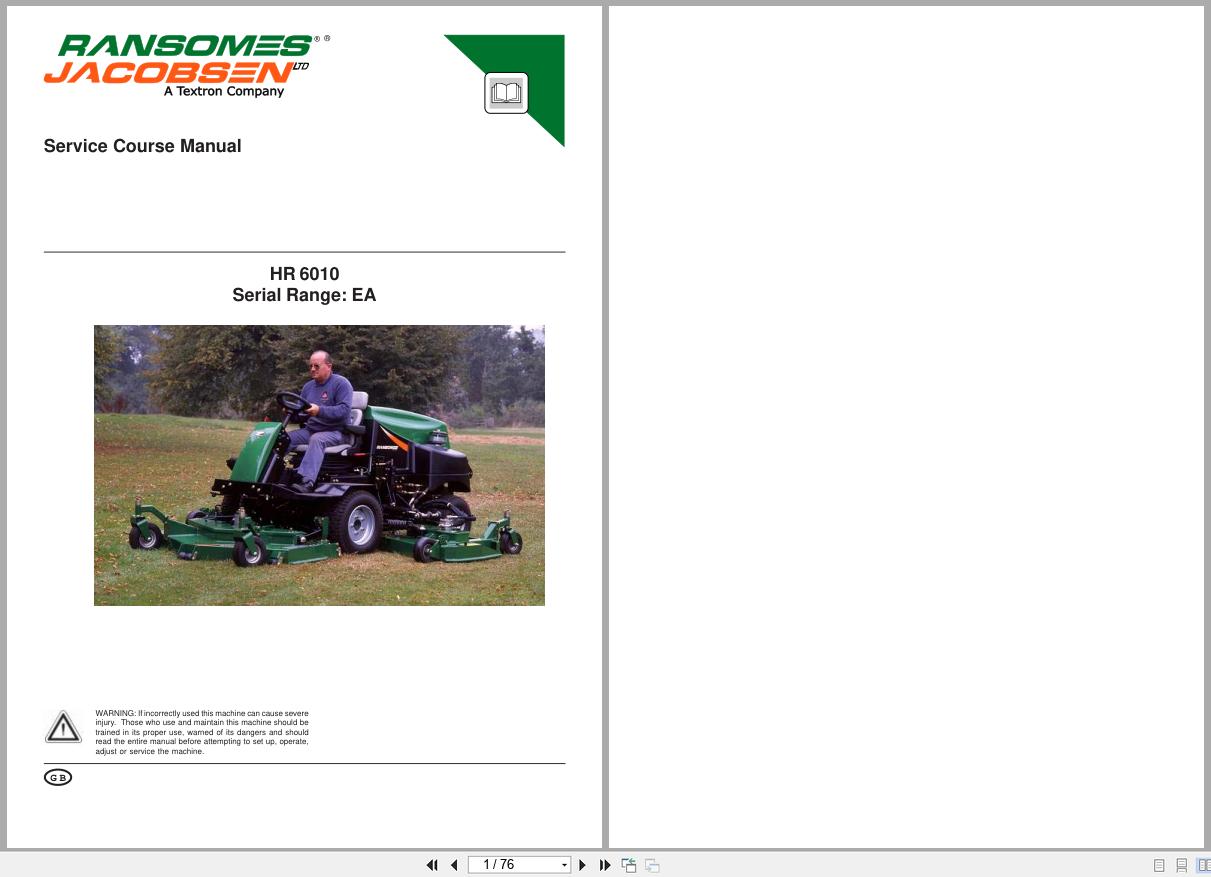 Jacobsen Ransomes Mower HR 6010 Service Manual (1)
