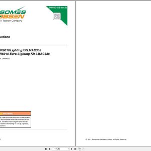 Jacobsen Ransomes Mower Lighting Kit LMAC388 For HR 6010 Fitting Instructions 24888G R0 2011 (1)