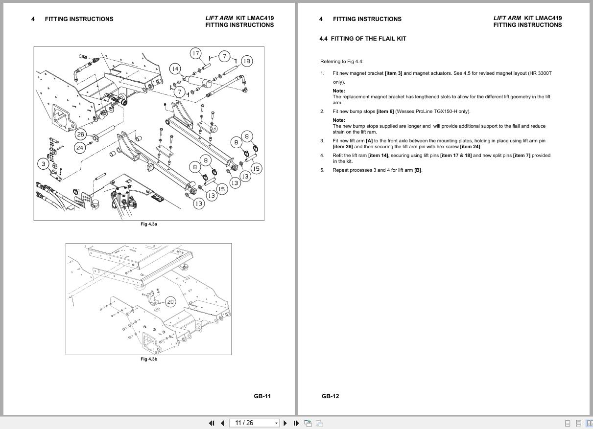 Jacobsen Ransomes Rotary Mower Flail Deck Mounting Kit Fitting Instruction 25015G R3 2012 (2)
