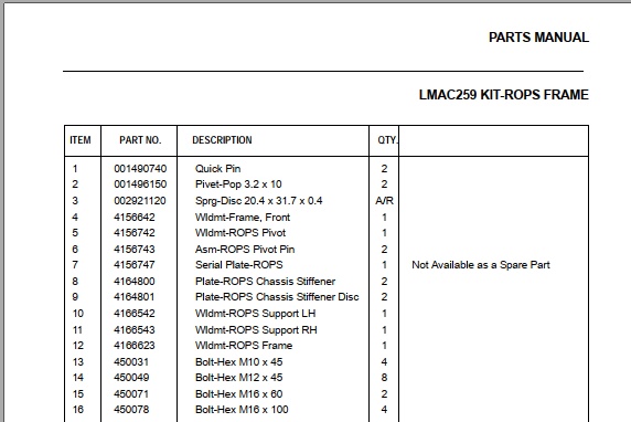 Jacobsen Ransomes Rotary Mower HR 3300T Rops Frame Kit LMAC259 Fitting Instructions 24846G 2008 (3)
