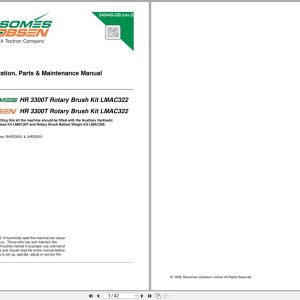 Jacobsen Ransomes Rotary Mower HR 3300T Rotary Brush Kit LMAC322 Safety Operation Parts Maintenance Manual 24844G 2008 (1)