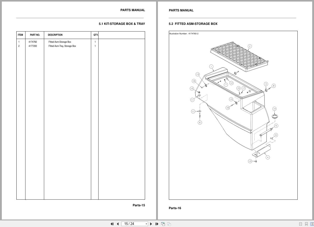 Jacobsen Ransomes Rotary Mower HR 3300T Storage Box Kit LMAC271 Fitting Instructions 24856G 2008 (3)