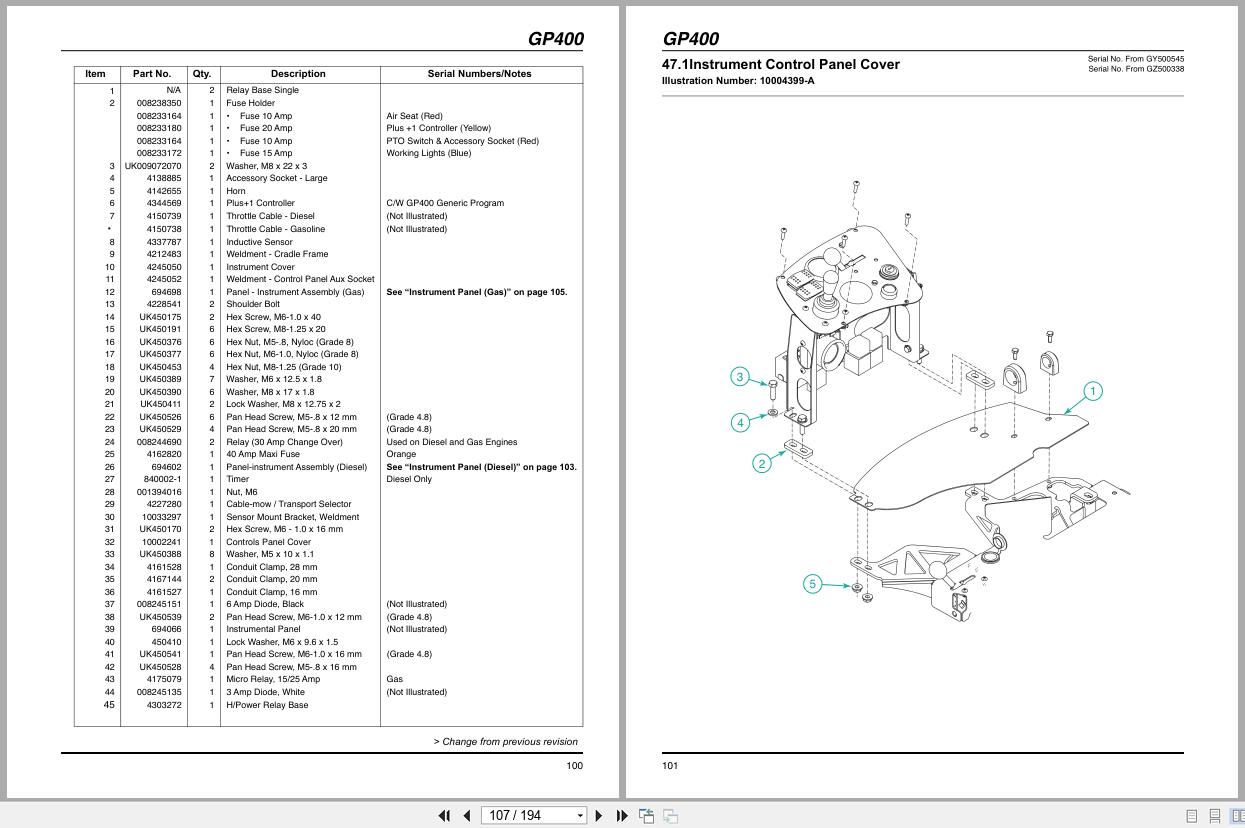 Jacobsen Real Mower GP400 Parts Manual 25005G C 2025 (2)
