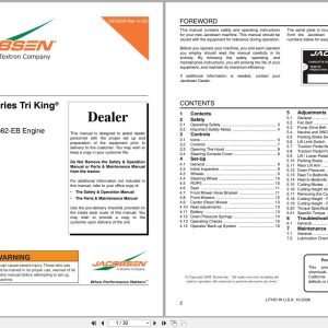Jacobsen Reel Mower 1800 1900 Series Tri King Dealer Manual 2810629 2008 (1)