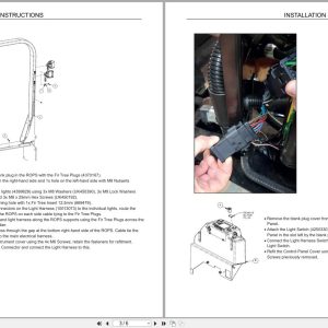 Jacobsen Reel Mower F305 F407 Lighting Field Kit Fitting Instructions 100033919 A (2)