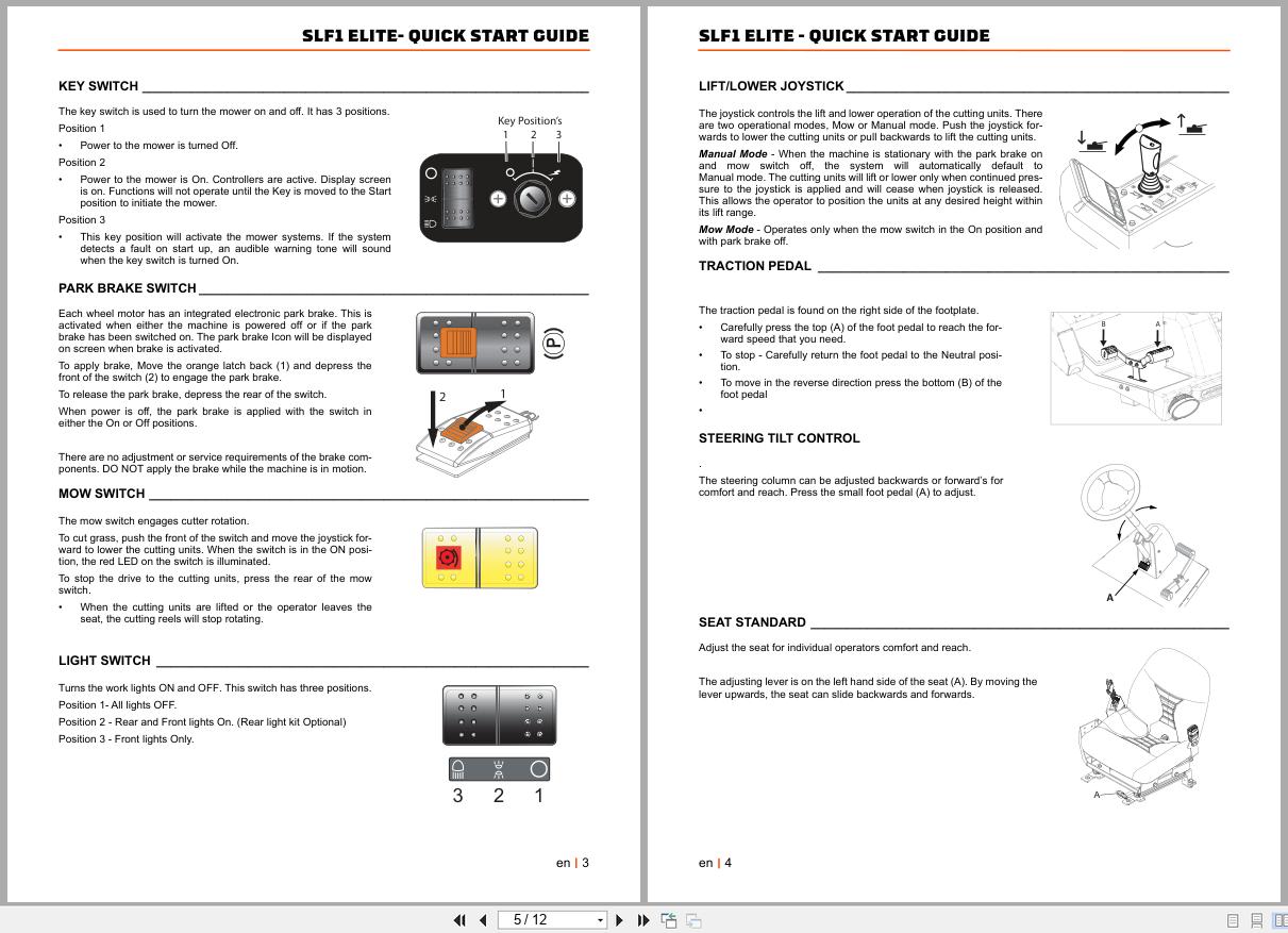 Jacobsen Reel Mower SLF1 ELiTE Quick Start Owners Guide 10038301 2023 (2)