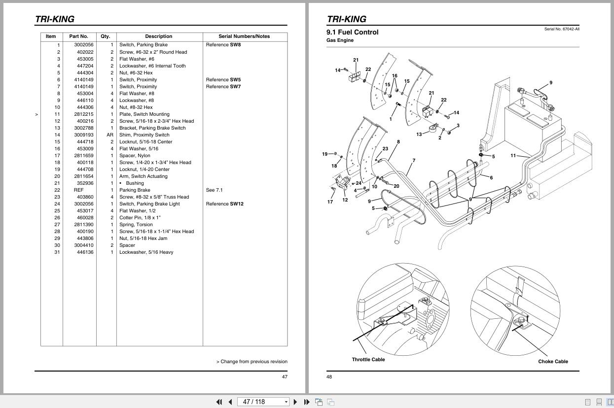 Jacobsen Reel Mower Tri King 1800G 1900D Parts Maintenance Manual 2810632 F (2)