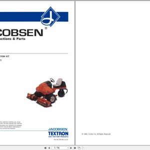 Jacobsen Reel Mower Tri King Anti Vibration Kit LMAC020 Fitting Instruction Parts 24519G 2002 (1)