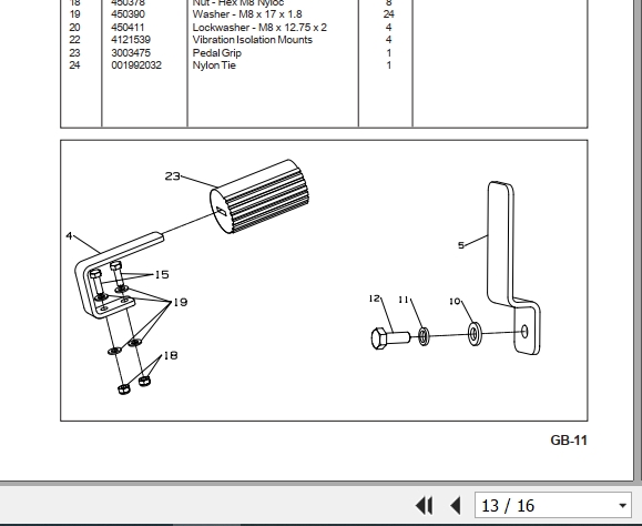 Jacobsen Reel Mower Tri King Anti Vibration Kit LMAC020 Fitting Instruction Parts 24519G 2002 (3)