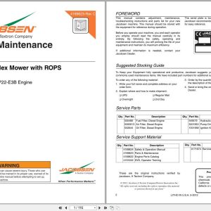Jacobsen Reel Mower Tri King Parts Maintenance Manual 4189623 C (1)