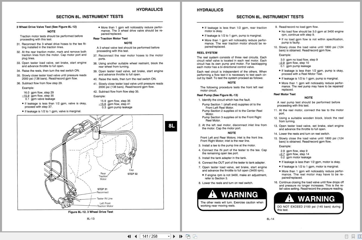 Jacobsen Reel Mower Tri King Service Repair Instruction 4171674 1996 (2)