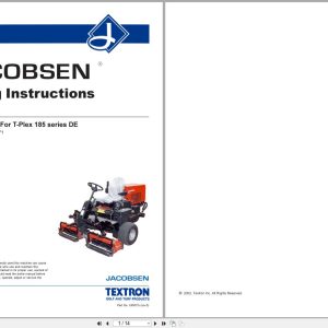 Jacobsen Ride on Mower T Plex 185 Instruction Sheet 24567GR0 2002 (1)