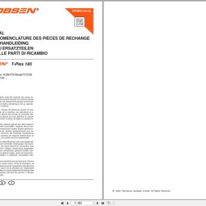 Jacobsen Ride on Mower T Plex 185 Parts Manual 24539GR0 (1)