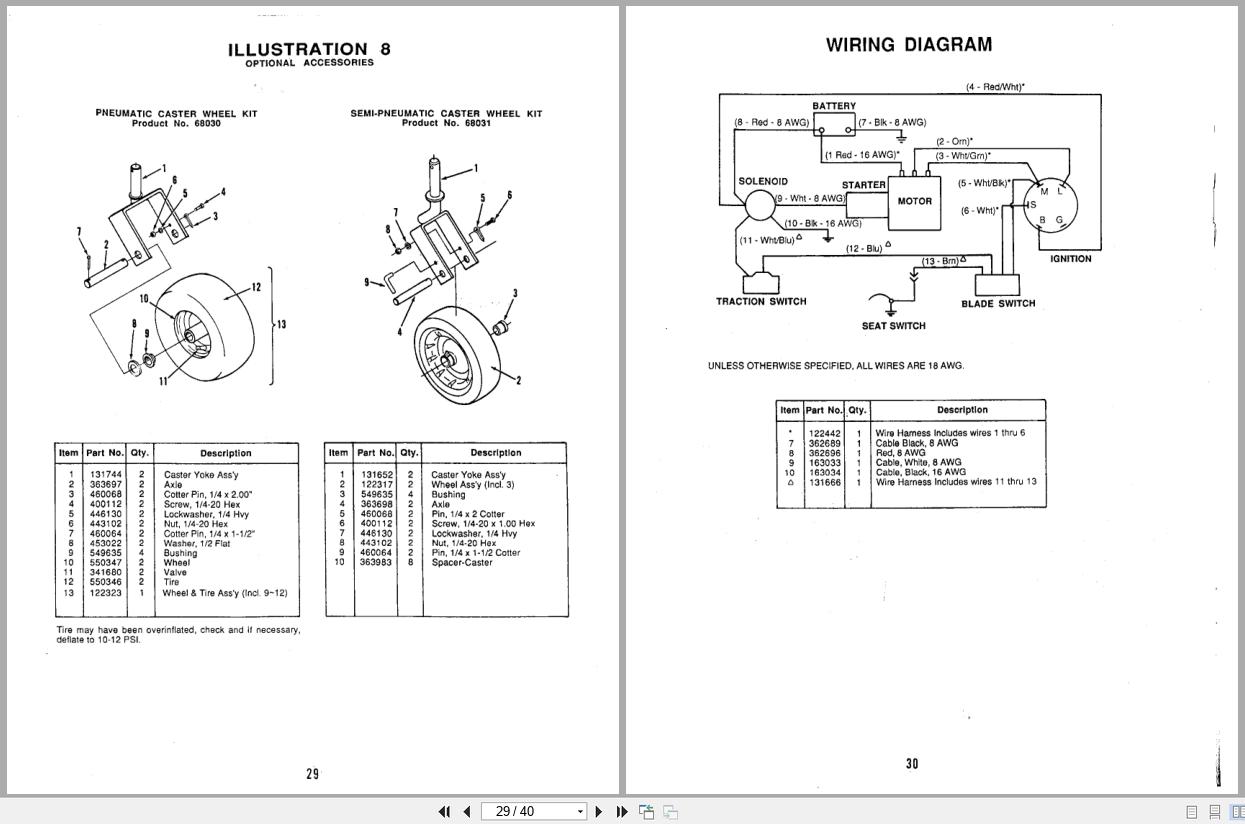Jacobsen Riding Rotary Mower CR50 Operators Manual And Parts List 364035 1086 1986 (3)