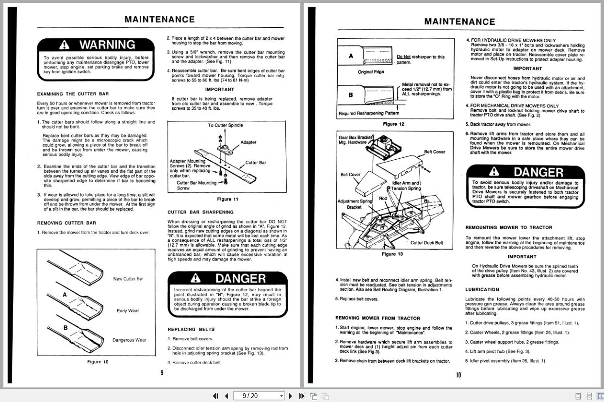 Jacobsen Rotary Mower 60 Operators Manual Parts List 363864 (2)