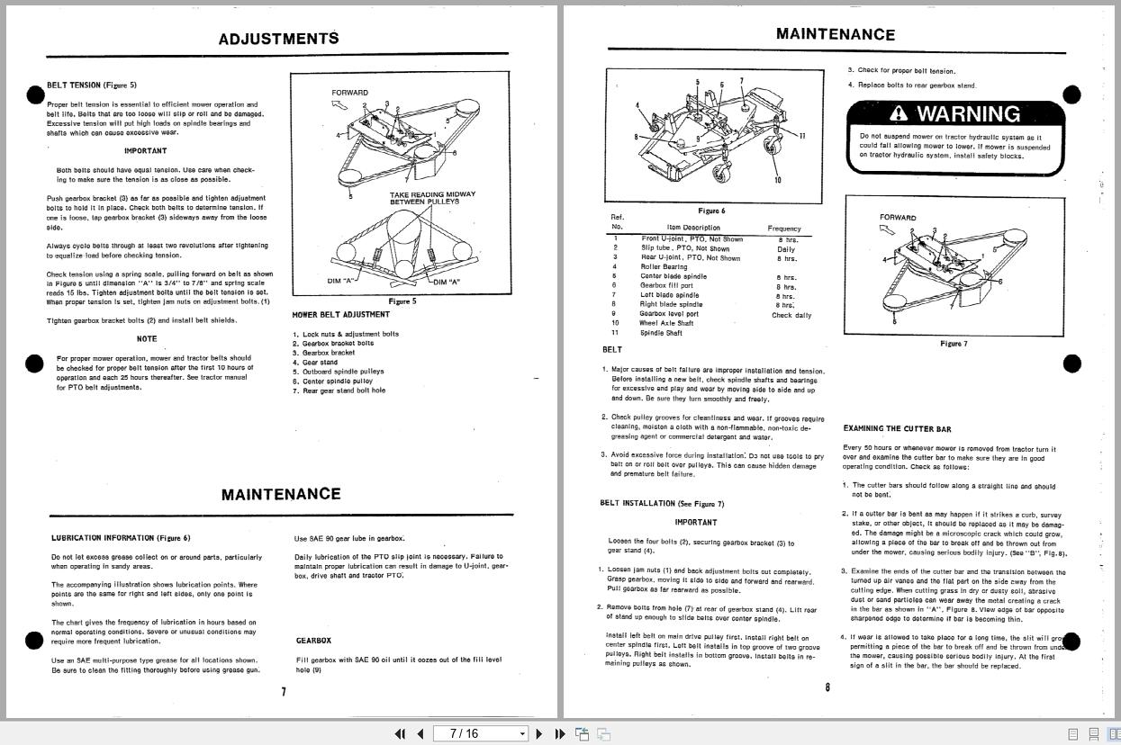Jacobsen Rotary Mower 72 G 4×4 Tractor Operators Parts Manual 363075 1985 (2)