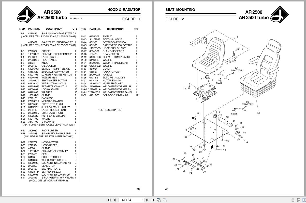 Jacobsen Rotary Mower AR 2500 Setup Parts Maintenance Manual 4115102 2001 (3)