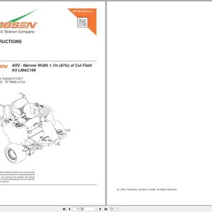 Jacobsen Rotary Mower AR 3 1.7m Width Of Cut Field Kit Fitting Instructions 24772G R1 GB 2005 (1)
