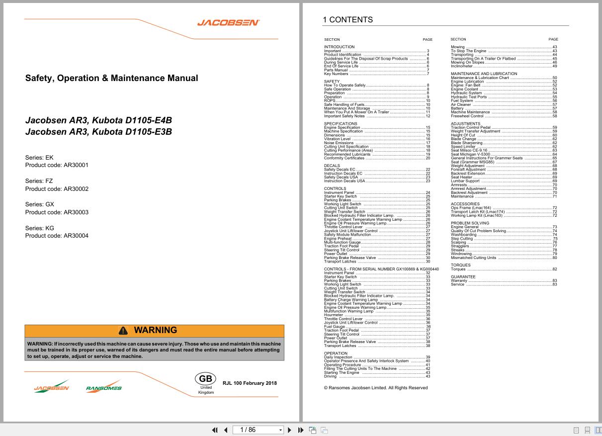 Jacobsen Rotary Mower AR 3 Safety Operation Maintenance Manual 24715G GB R7 2018 (1)